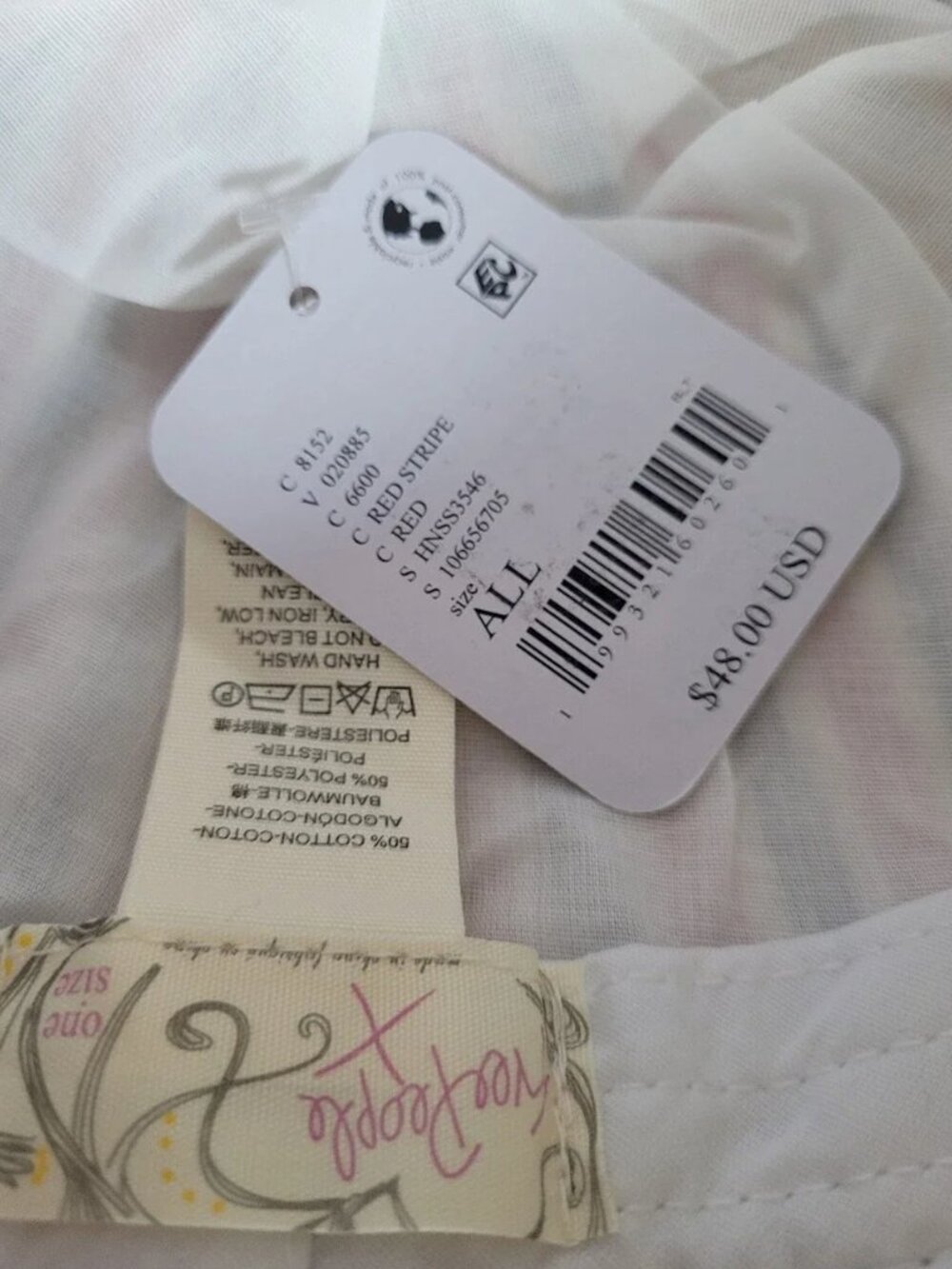 NEW Free People Striped Sailor Bucket Hat With Defined Tie Bow Detail - Picture 6 of 7